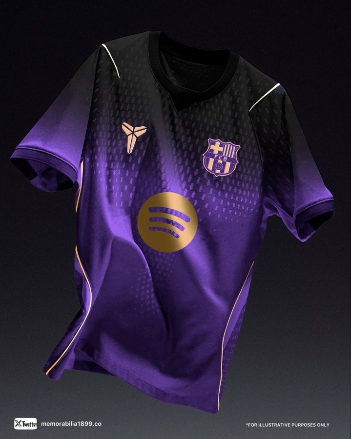 湖人紫！博主爆料巴萨下赛季客场球衣：致敬科比！搭建足篮桥梁